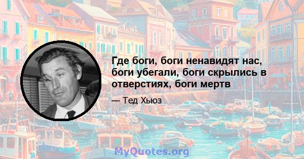 Где боги, боги ненавидят нас, боги убегали, боги скрылись в отверстиях, боги мертв