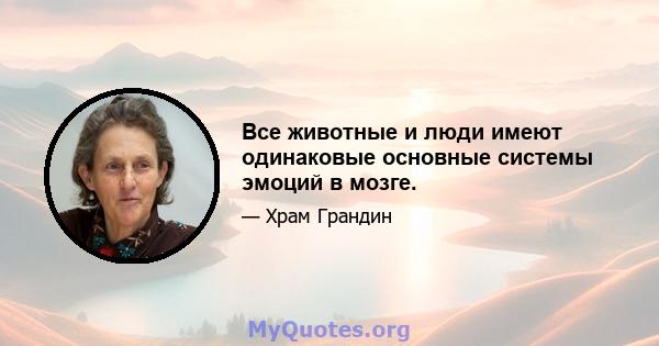 Все животные и люди имеют одинаковые основные системы эмоций в мозге.