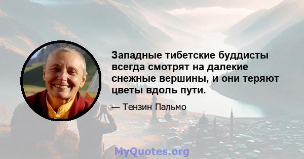 Западные тибетские буддисты всегда смотрят на далекие снежные вершины, и они теряют цветы вдоль пути.