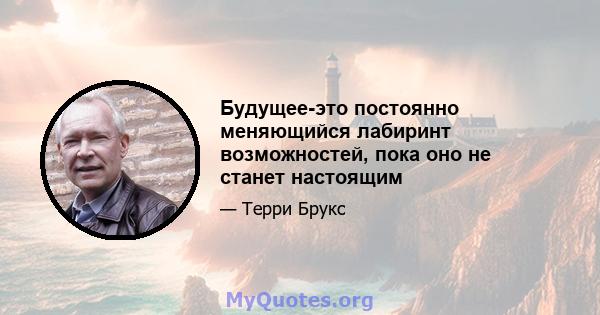 Будущее-это постоянно меняющийся лабиринт возможностей, пока оно не станет настоящим