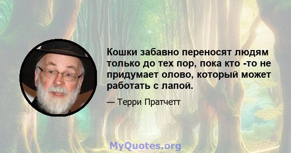 Кошки забавно переносят людям только до тех пор, пока кто -то не придумает олово, который может работать с лапой.