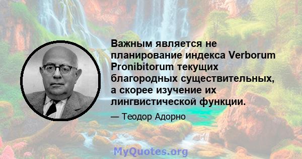 Важным является не планирование индекса Verborum Pronibitorum текущих благородных существительных, а скорее изучение их лингвистической функции.