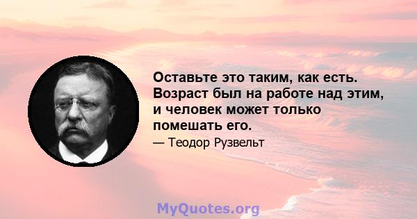 Оставьте это таким, как есть. Возраст был на работе над этим, и человек может только помешать его.