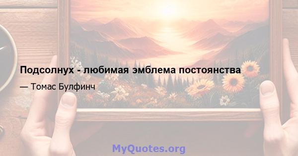 Подсолнух - любимая эмблема постоянства