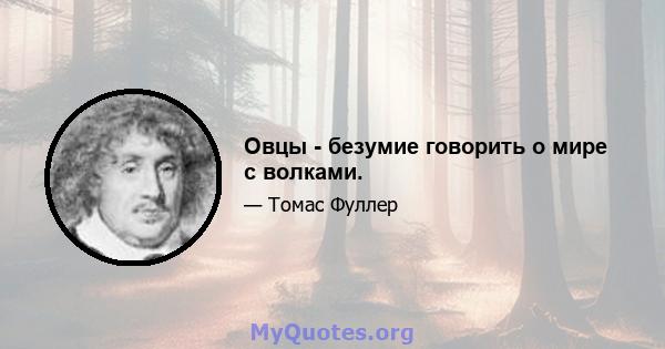 Овцы - безумие говорить о мире с волками.