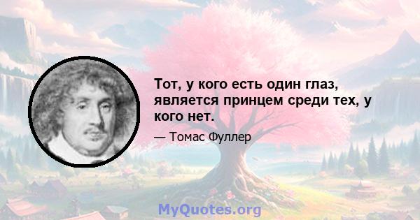 Тот, у кого есть один глаз, является принцем среди тех, у кого нет.