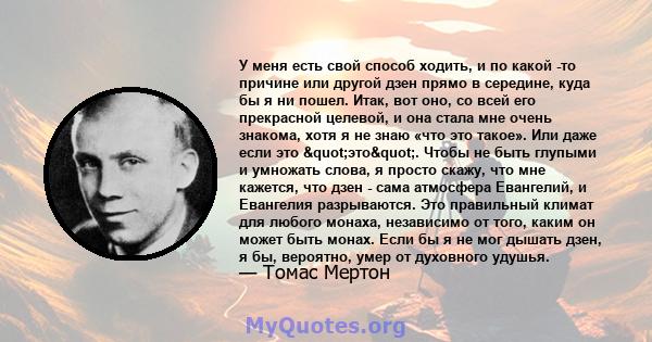 У меня есть свой способ ходить, и по какой -то причине или другой дзен прямо в середине, куда бы я ни пошел. Итак, вот оно, со всей его прекрасной целевой, и она стала мне очень знакома, хотя я не знаю «что это такое».