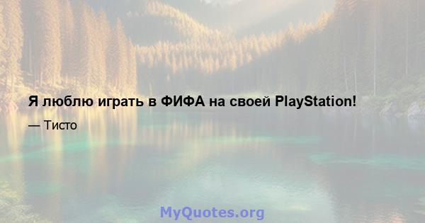 Я люблю играть в ФИФА на своей PlayStation!