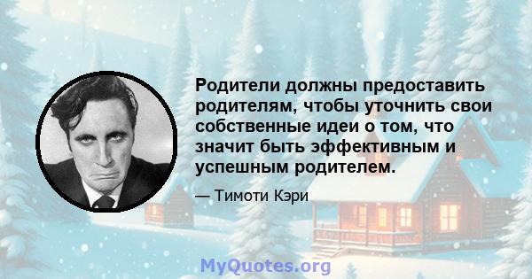 Родители должны предоставить родителям, чтобы уточнить свои собственные идеи о том, что значит быть эффективным и успешным родителем.