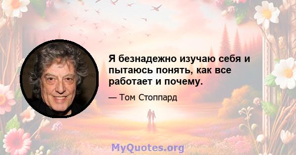 Я безнадежно изучаю себя и пытаюсь понять, как все работает и почему.