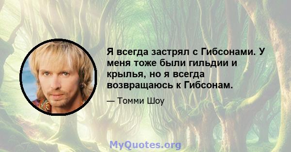 Я всегда застрял с Гибсонами. У меня тоже были гильдии и крылья, но я всегда возвращаюсь к Гибсонам.