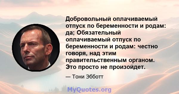 Добровольный оплачиваемый отпуск по беременности и родам: да; Обязательный оплачиваемый отпуск по беременности и родам: честно говоря, над этим правительственным органом. Это просто не произойдет.