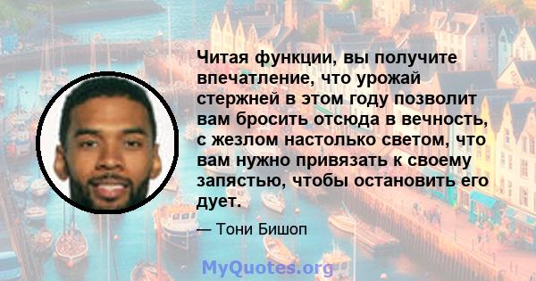 Читая функции, вы получите впечатление, что урожай стержней в этом году позволит вам бросить отсюда в вечность, с жезлом настолько светом, что вам нужно привязать к своему запястью, чтобы остановить его дует.