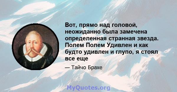 Вот, прямо над головой, неожиданно была замечена определенная странная звезда. Полем Полем Удивлен и как будто удивлен и глупо, я стоял все еще