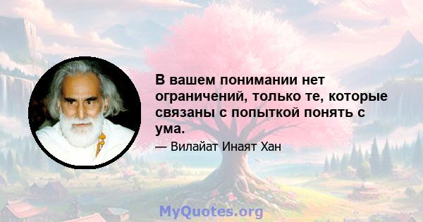 В вашем понимании нет ограничений, только те, которые связаны с попыткой понять с ума.