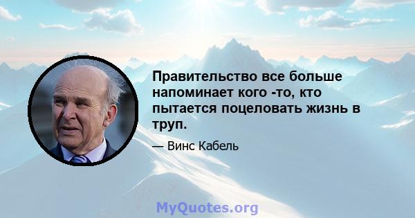 Правительство все больше напоминает кого -то, кто пытается поцеловать жизнь в труп.