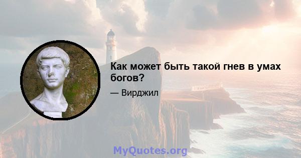 Как может быть такой гнев в умах богов?