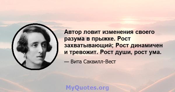 Автор ловит изменения своего разума в прыжке. Рост захватывающий; Рост динамичен и тревожит. Рост души, рост ума.