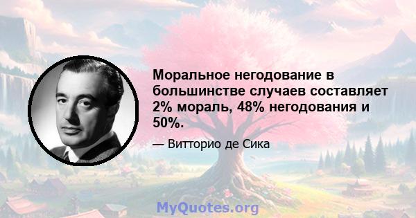 Моральное негодование в большинстве случаев составляет 2% мораль, 48% негодования и 50%.