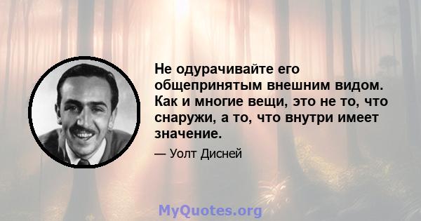 Не одурачивайте его общепринятым внешним видом. Как и многие вещи, это не то, что снаружи, а то, что внутри имеет значение.