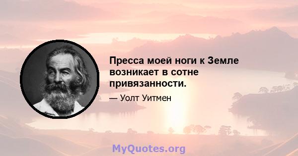 Пресса моей ноги к Земле возникает в сотне привязанности.