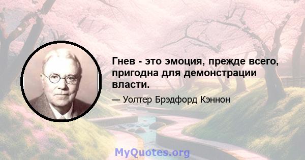 Гнев - это эмоция, прежде всего, пригодна для демонстрации власти.