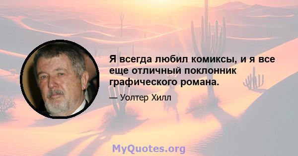 Я всегда любил комиксы, и я все еще отличный поклонник графического романа.