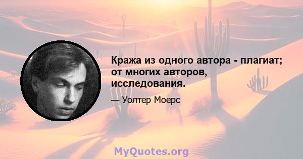 Кража из одного автора - плагиат; от многих авторов, исследования.