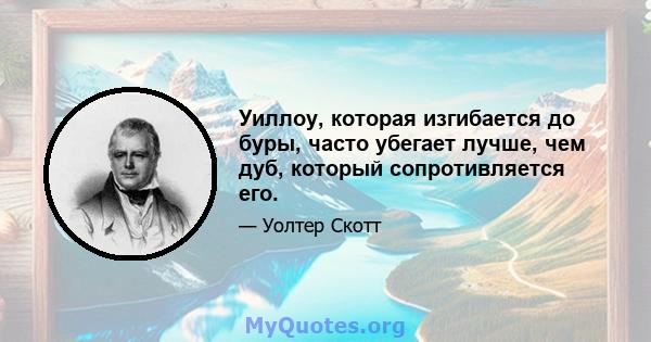 Уиллоу, которая изгибается до буры, часто убегает лучше, чем дуб, который сопротивляется его.