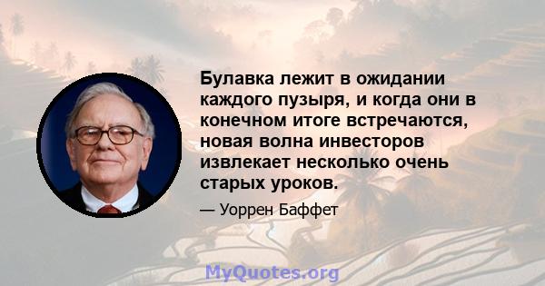 Булавка лежит в ожидании каждого пузыря, и когда они в конечном итоге встречаются, новая волна инвесторов извлекает несколько очень старых уроков.