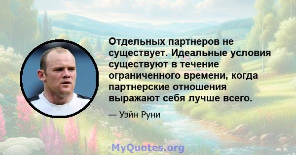 Отдельных партнеров не существует. Идеальные условия существуют в течение ограниченного времени, когда партнерские отношения выражают себя лучше всего.