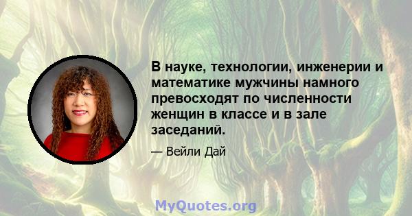 В науке, технологии, инженерии и математике мужчины намного превосходят по численности женщин в классе и в зале заседаний.