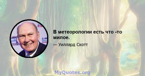 В метеорологии есть что -то милое.