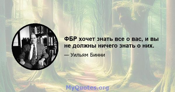 ФБР хочет знать все о вас, и вы не должны ничего знать о них.