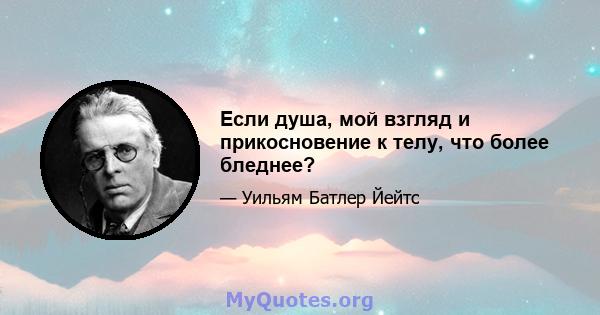 Если душа, мой взгляд и прикосновение к телу, что более бледнее?