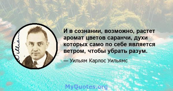 И в сознании, возможно, растет аромат цветов саранчи, духи которых само по себе является ветром, чтобы убрать разум.