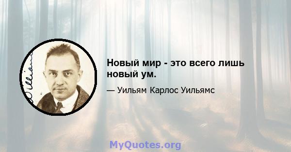 Новый мир - это всего лишь новый ум.