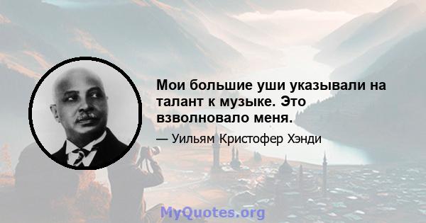 Мои большие уши указывали на талант к музыке. Это взволновало меня.