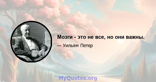 Мозги - это не все, но они важны.