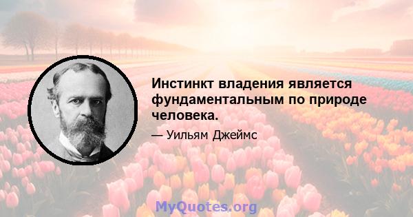 Инстинкт владения является фундаментальным по природе человека.