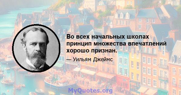 Во всех начальных школах принцип множества впечатлений хорошо признан.