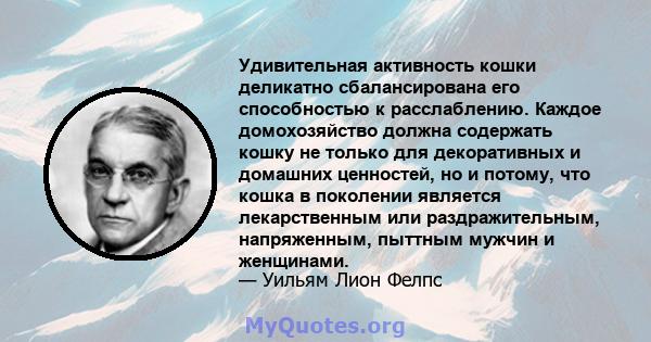 Удивительная активность кошки деликатно сбалансирована его способностью к расслаблению. Каждое домохозяйство должна содержать кошку не только для декоративных и домашних ценностей, но и потому, что кошка в поколении