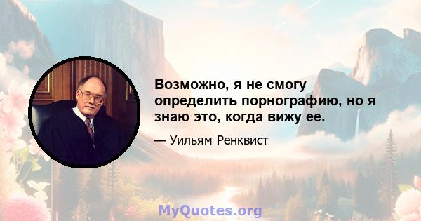 Возможно, я не смогу определить порнографию, но я знаю это, когда вижу ее.