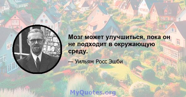 Мозг может улучшиться, пока он не подходит в окружающую среду.