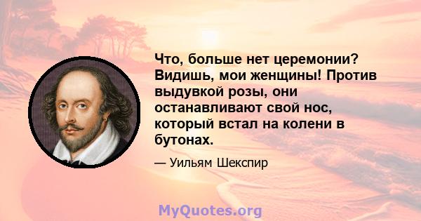 Что, больше нет церемонии? Видишь, мои женщины! Против выдувкой розы, они останавливают свой нос, который встал на колени в бутонах.