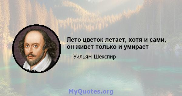 Лето цветок летает, хотя и сами, он живет только и умирает