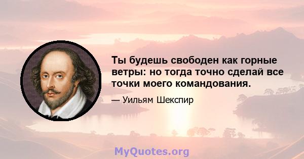 Ты будешь свободен как горные ветры: но тогда точно сделай все точки моего командования.