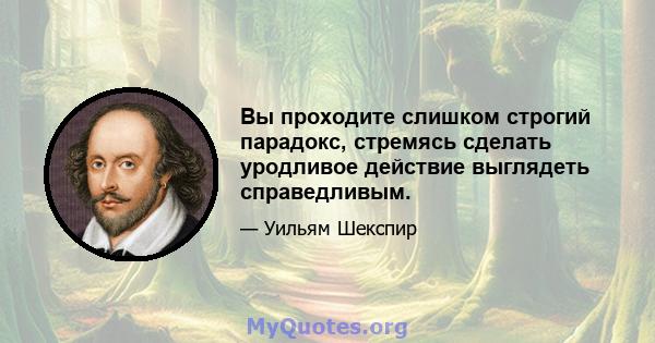 Вы проходите слишком строгий парадокс, стремясь сделать уродливое действие выглядеть справедливым.