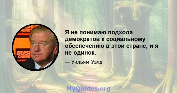 Я не понимаю подхода демократов к социальному обеспечению в этой стране, и я не одинок.