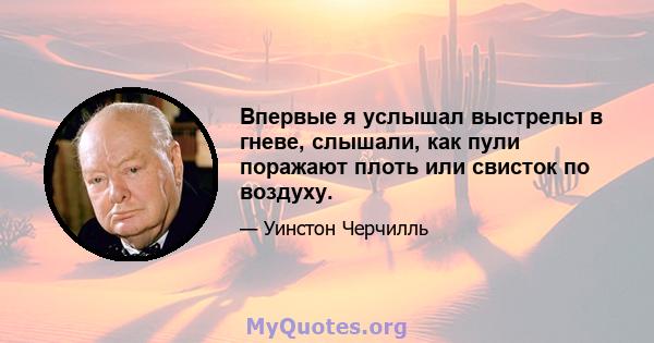 Впервые я услышал выстрелы в гневе, слышали, как пули поражают плоть или свисток по воздуху.